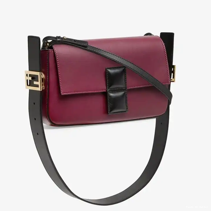 Affordable Medium Nappa Baguette Twist Leather In Bag Burgundy Fendi 0507